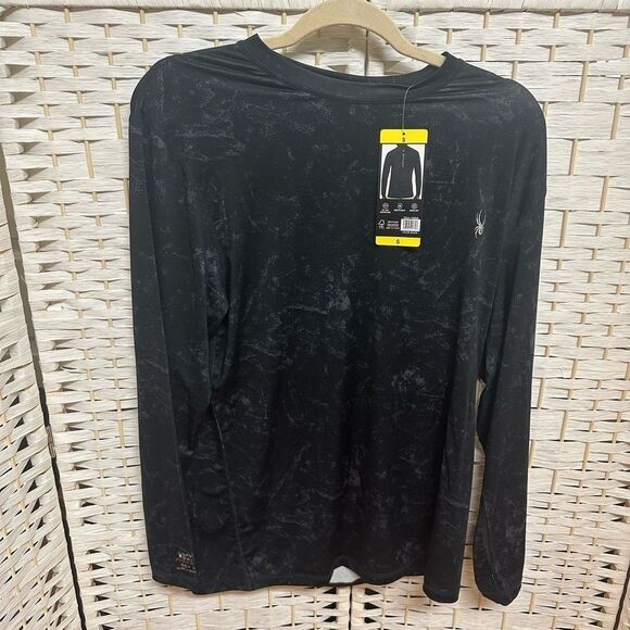 Spyder swim rashguard shirt men’s S new with tags black grey - Picture 2 of 11